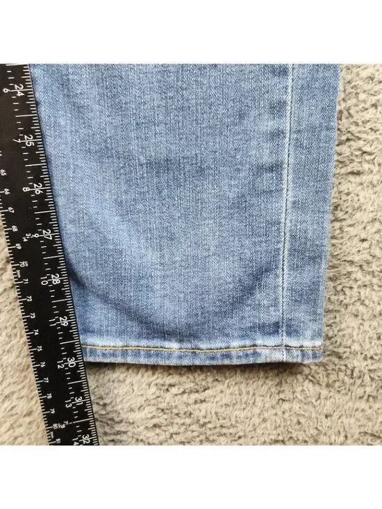 American Eagle AE Flex Slim Straight Jeans Men's 29x32 Stretch Light Wash Ripped - Picture 5 of 11